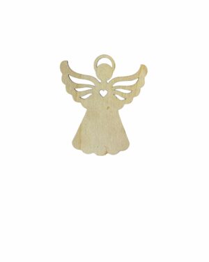 angelas su širdele Medinė dekoracija"Angelas su širdele"