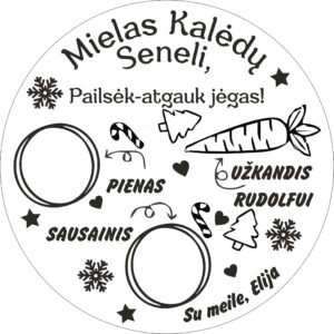 Padėklas Kalėdų senelio vaišėms