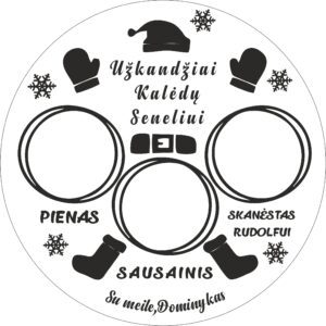 uzkandziu padeklas Kalėdų seneliui Užkandžių padėklas Kalėdų seneliui