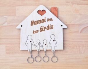 Raktų kabykla NAMAI KUR ŠIRDIS