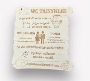 wc taisyklės WC taisyklės